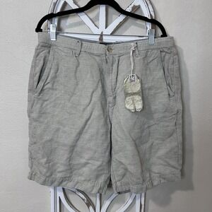 HALSEY 44 mens 38 LINEN COTTON BLEND 4 POCKET RESORT CHINO SHORTS *030